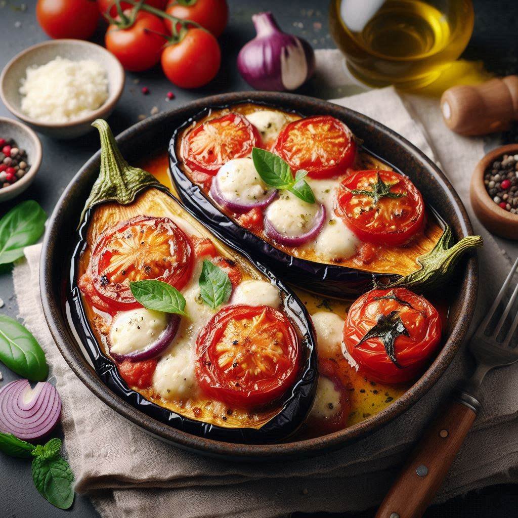 La saludable receta de berenjenas al horno con tomate y queso mozzarella!!