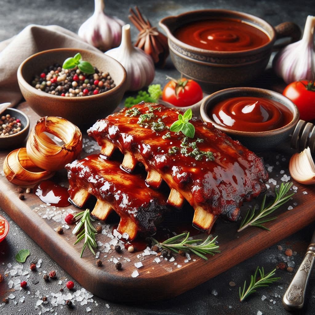 Costillas de Cerdo con Salsa Barbecue Casera