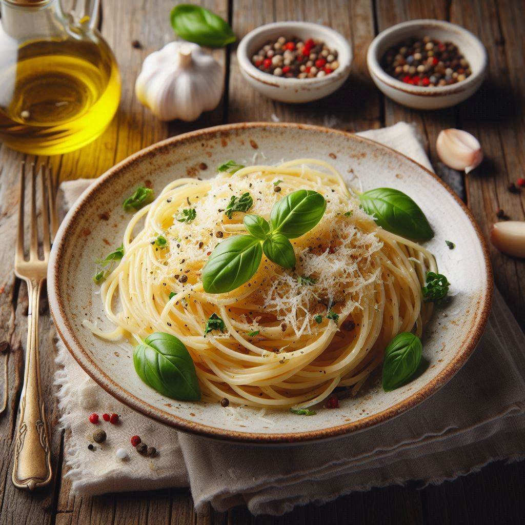 Espaguetis Aglio e Olio (15 min)