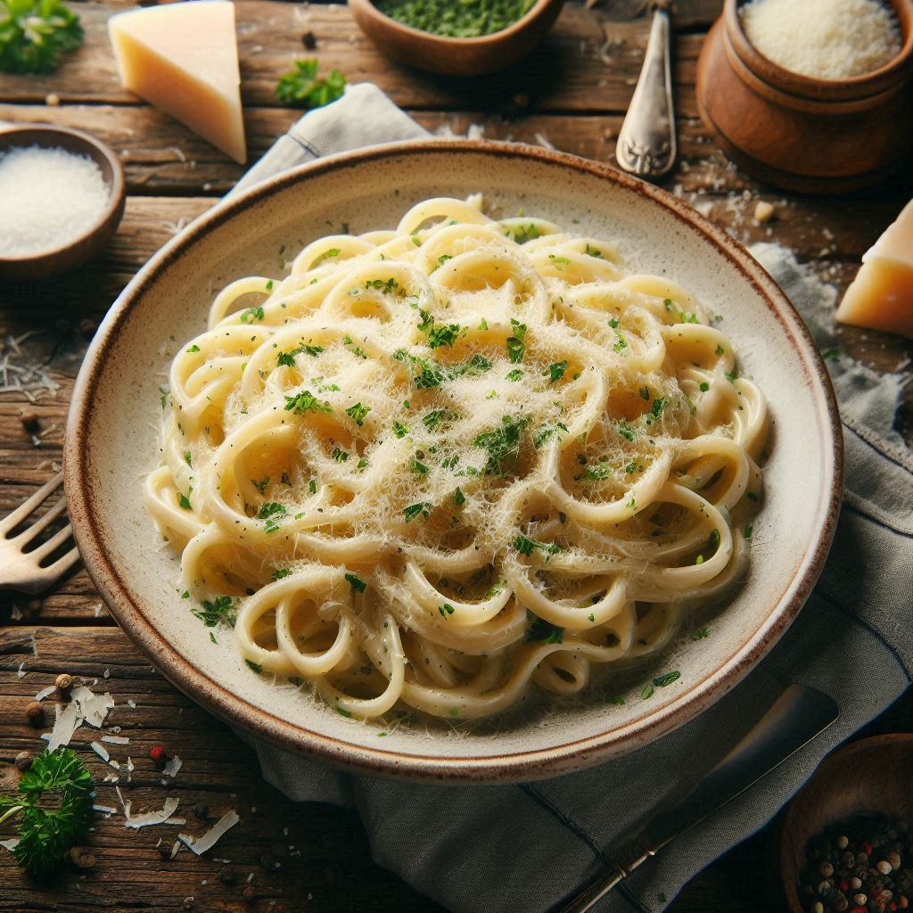 La receta más cremosa de pasta Alfredo con salsa de queso parmesano y ajo