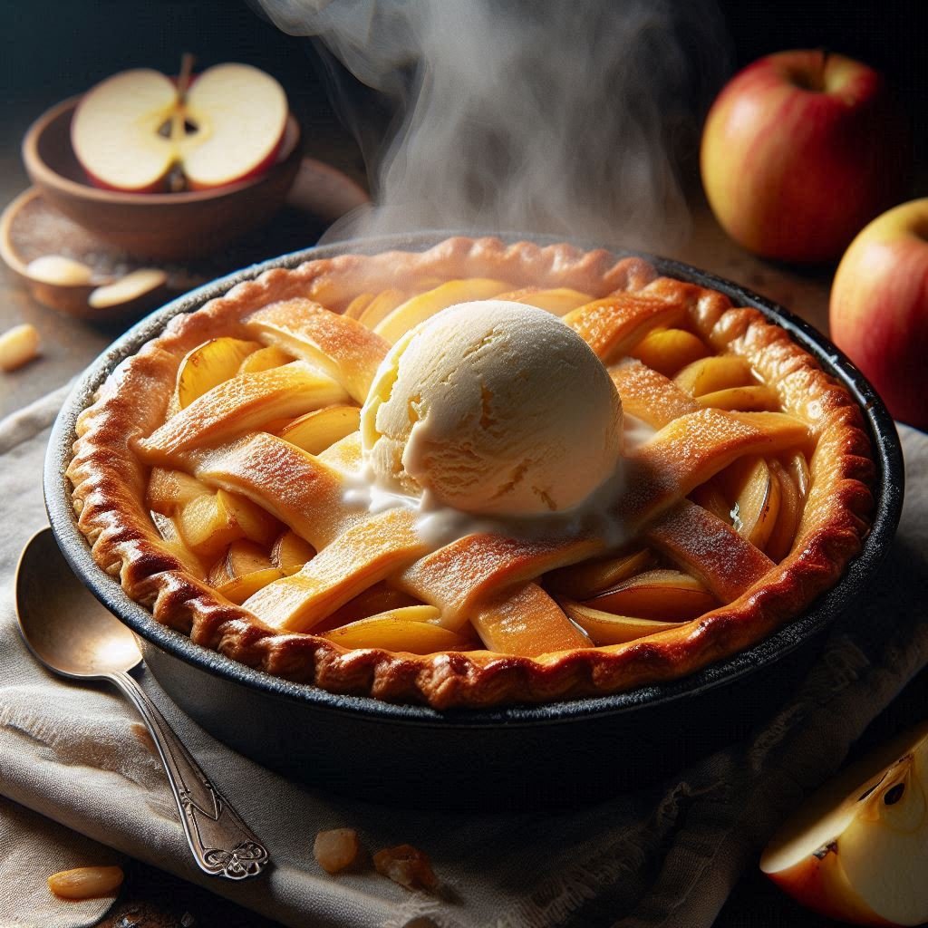 La tarta de manzana mas popular con masa quebrada y relleno de manzanas caramelizadas